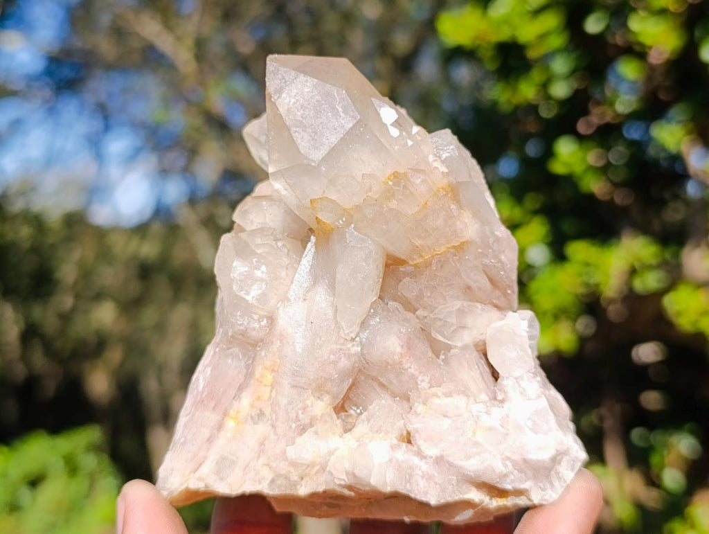 Natural Cascading White Phantom Smokey Luena Quartz Clusters x 6 From Luena, Congo - Toprock Gemstones and Minerals 