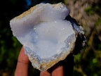 Natural Blue Lace Agate Geode Specimens x 12 From Nsanje, Malawi - Toprock Gemstones and Minerals 