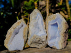 Natural Blue Lace Agate Geode Specimens x 12 From Nsanje, Malawi - Toprock Gemstones and Minerals 