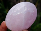 Polished Gemmy Rose Quartz Palm Stones x 24 From Madagascar - Toprock Gemstones and Minerals 