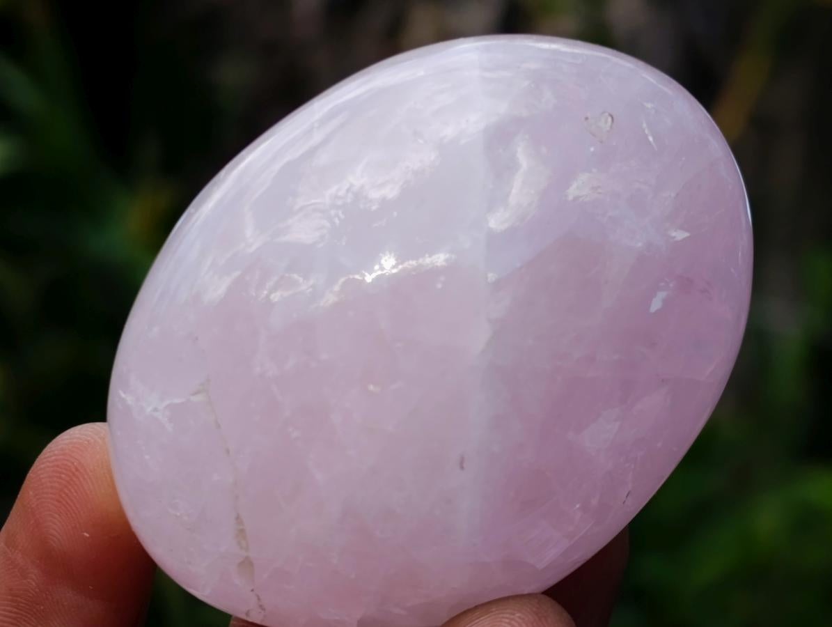 Polished Gemmy Rose Quartz Palm Stones x 24 From Madagascar - Toprock Gemstones and Minerals 
