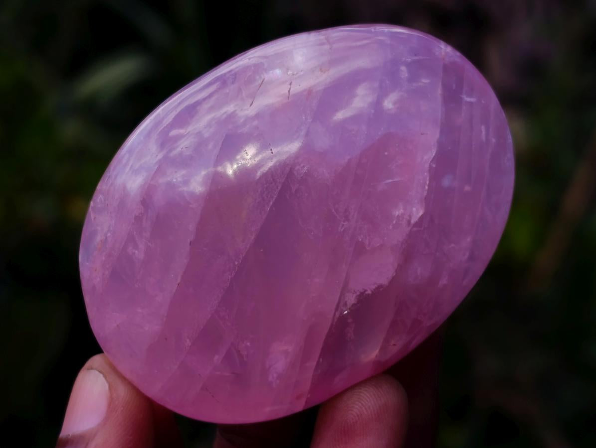 Polished Gemmy Rose Quartz Palm Stones x 24 From Madagascar - Toprock Gemstones and Minerals 