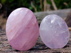 Polished Gemmy Rose Quartz Palm Stones x 24 From Madagascar - Toprock Gemstones and Minerals 