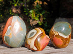 Polished On One Side Polychrome Jasper Nodules x 12 From NW Coast, Madagascar - Toprock Gemstones and Minerals 