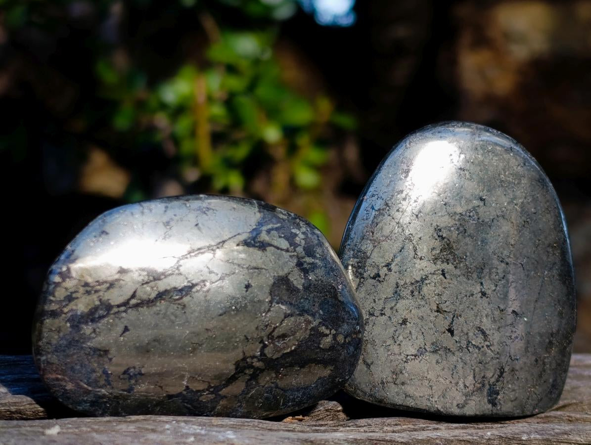 Polished Basalt Pharaoh Stone Galets x 12 From Iron Duke Mine, Zimbabwe - Toprock Gemstones and Minerals 