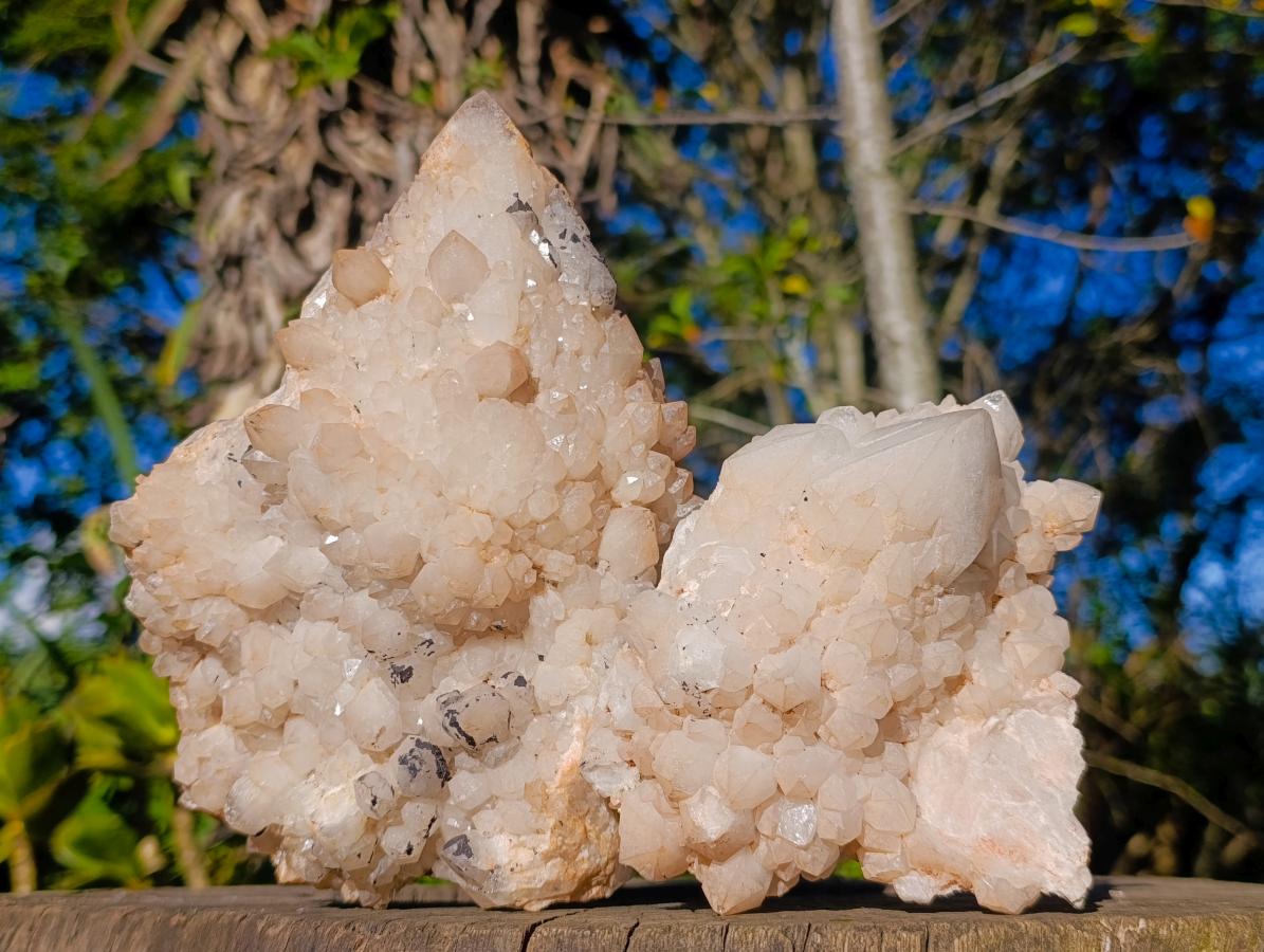 Natural Cascading "Anananas" Candle Quartz Clusters x 3 From Antsirabe, Madagascar - Toprock Gemstones and Minerals 