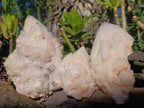 Natural Cascading "Anananas" Candle Quartz Clusters x 3 From Antsirabe, Madagascar - Toprock Gemstones and Minerals 