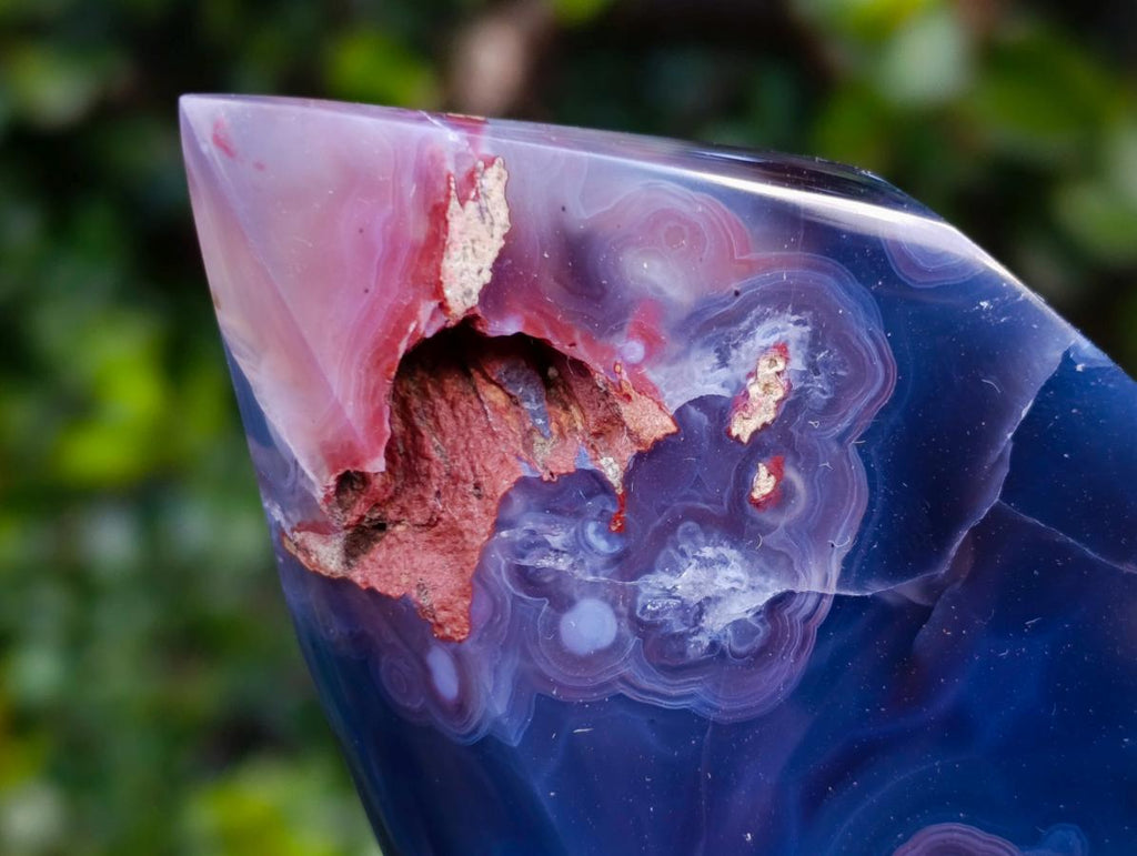 Polished Strawberry Agate Display Crystal Points x 3 From Mozambique - Toprock Gemstones and Minerals 