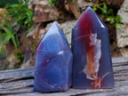 Polished Strawberry Agate Display Crystal Points x 3 From Mozambique - Toprock Gemstones and Minerals 