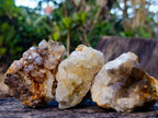 Natural Golden Limonite Quartz Clusters x 24 From Solwezi, Zambia - Toprock Gemstones and Minerals 
