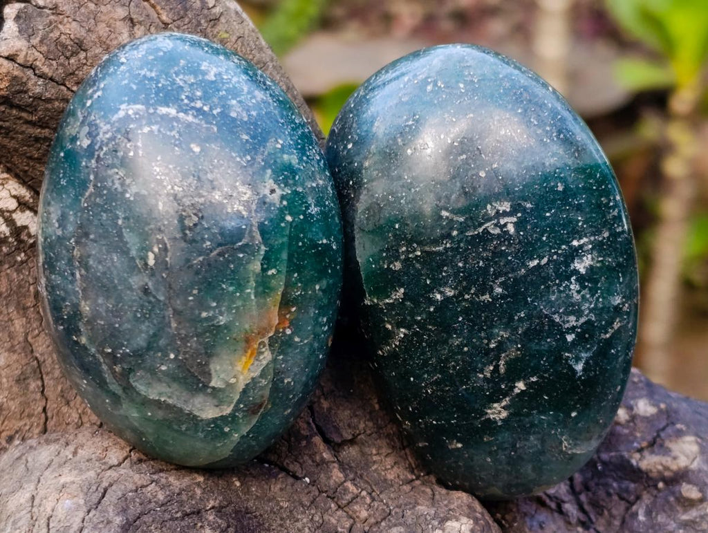 Polished Fuchsite Quartz Galets x 35 From Andakatany, Madagascar - Toprock Gemstones and Minerals 