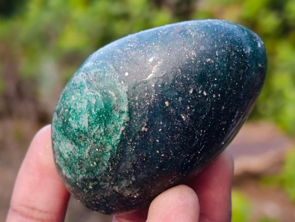 Polished Fuchsite Quartz Galets x 35 From Andakatany, Madagascar - Toprock Gemstones and Minerals 