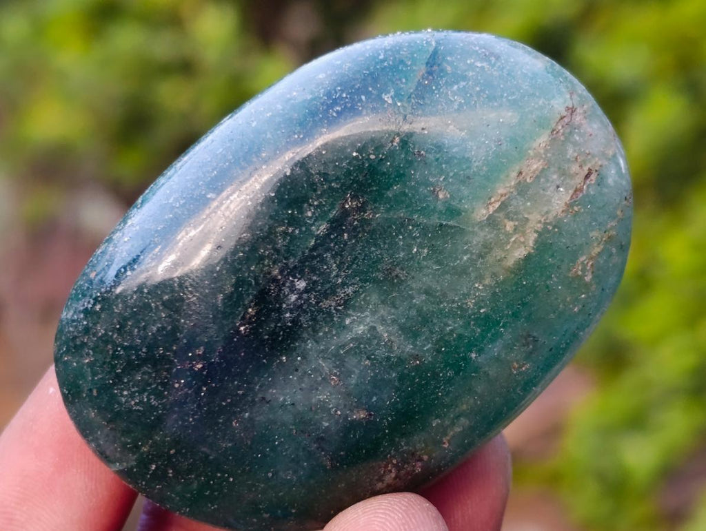 Polished Fuchsite Quartz Galets x 35 From Andakatany, Madagascar - Toprock Gemstones and Minerals 