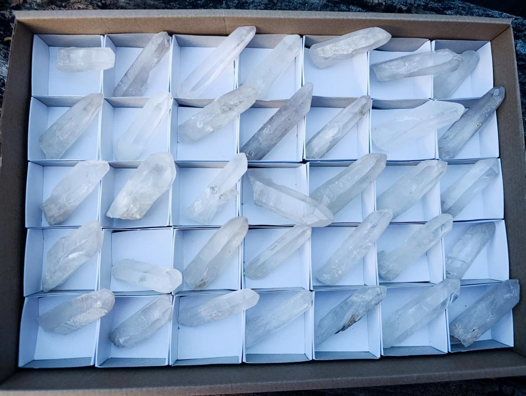 Natural Clear Quartz Crystals x 35 From Madagascar - Toprock Gemstones and Minerals 