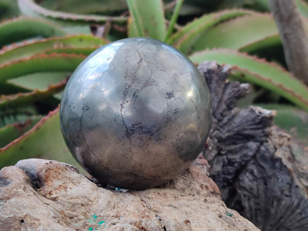 Polished Large Basalt Pharaoh Stone Sphere x 1 From Iron Duke Mine, Zimbabwe - Toprock Gemstones and Minerals 