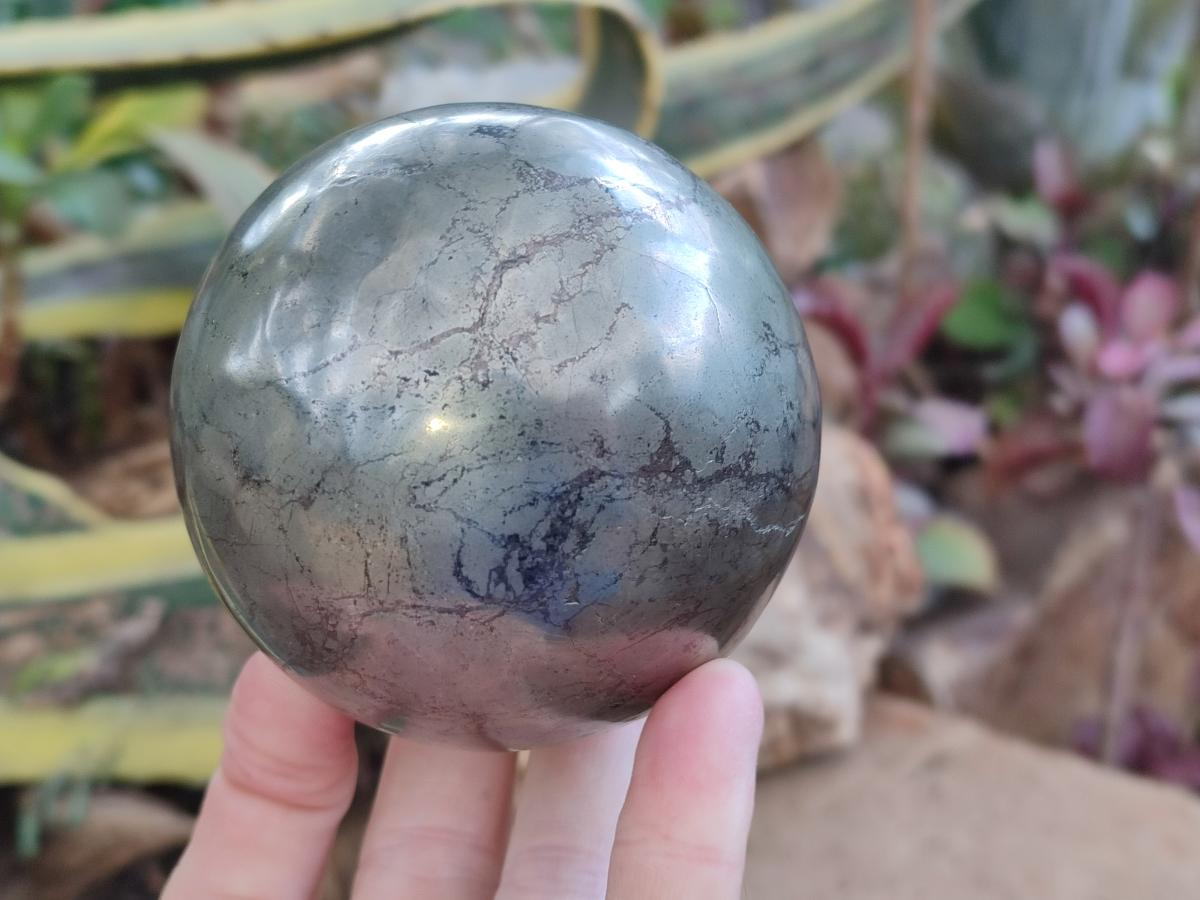 Polished Large Basalt Pharaoh Stone Sphere x 1 From Iron Duke Mine, Zimbabwe - Toprock Gemstones and Minerals 