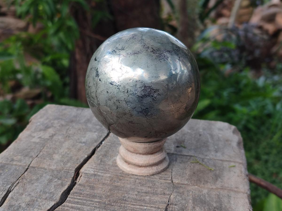 Polished Large Basalt Pharaoh Stone Sphere x 1 From Iron Duke Mine, Zimbabwe - Toprock Gemstones and Minerals 