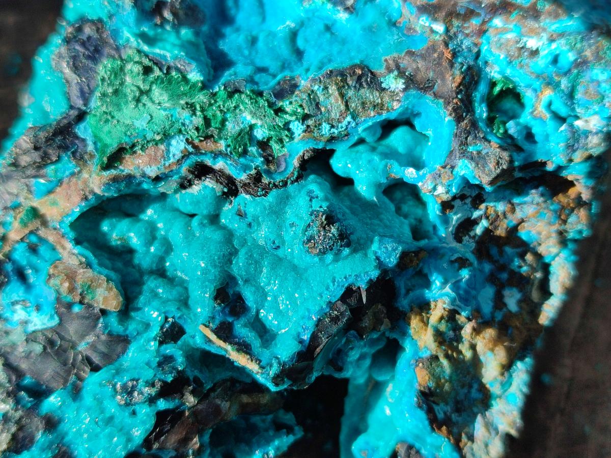 Natural Bright Blue Silica Chrysocolla Specimens x 8 From Kulukuluku, Congo - Toprock Gemstones and Minerals 