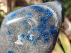 Polished Blue Spotted Spinel in Quartz Standing Display Pieces x 2 From Madagascar - Toprock Gemstones and Minerals 