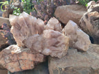 Natural Cascading White Phantom Smokey Luena Quartz Clusters x 4 From Luena, Congo - Toprock Gemstones and Minerals 