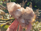 Natural Cascading White Phantom Smokey Luena Quartz Clusters x 4 From Luena, Congo - Toprock Gemstones and Minerals 