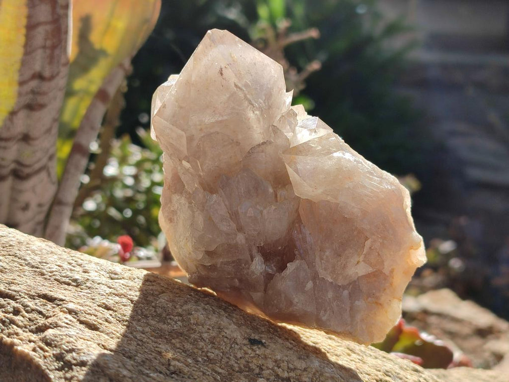 Natural Cascading White Phantom Smokey Luena Quartz Clusters x 4 From Luena, Congo - Toprock Gemstones and Minerals 
