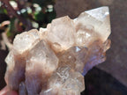Natural Cascading White Phantom Smokey Luena Quartz Clusters x 4 From Luena, Congo - Toprock Gemstones and Minerals 