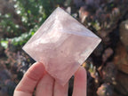 Polished Gemmy Rose Quartz Pyramids x 6 From Madagascar - Toprock Gemstones and Minerals 