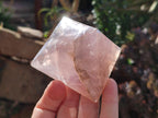 Polished Gemmy Rose Quartz Pyramids x 6 From Madagascar - Toprock Gemstones and Minerals 