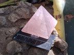 Polished Gemmy Rose Quartz Pyramids x 6 From Madagascar - Toprock Gemstones and Minerals 