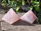 Polished Gemmy Rose Quartz Pyramids x 6 From Madagascar - Toprock Gemstones and Minerals 