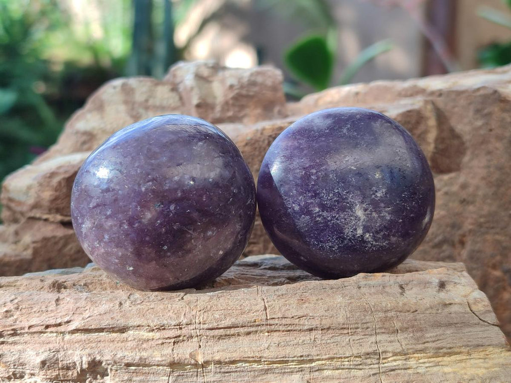 Polished Lepidolite Galets x 24 From Ambatondrazaka, Madagascar - Toprock Gemstones and Minerals 