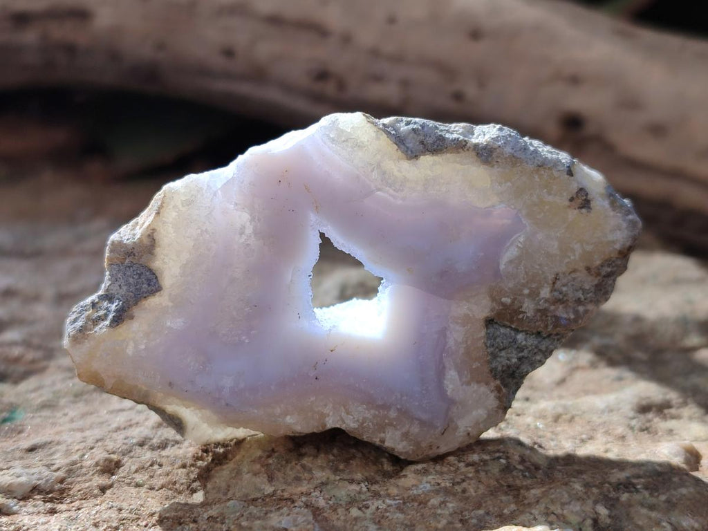 Polished On One Side Blue Lace Agate Geodes x 24 From Nsanje, Malawi - Toprock Gemstones and Minerals 