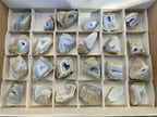 Polished On One Side Blue Lace Agate Geodes x 24 From Nsanje, Malawi - Toprock Gemstones and Minerals 