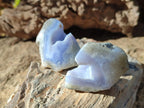 Polished On One Side Blue Lace Agate Geodes x 24 From Nsanje, Malawi - Toprock Gemstones and Minerals 