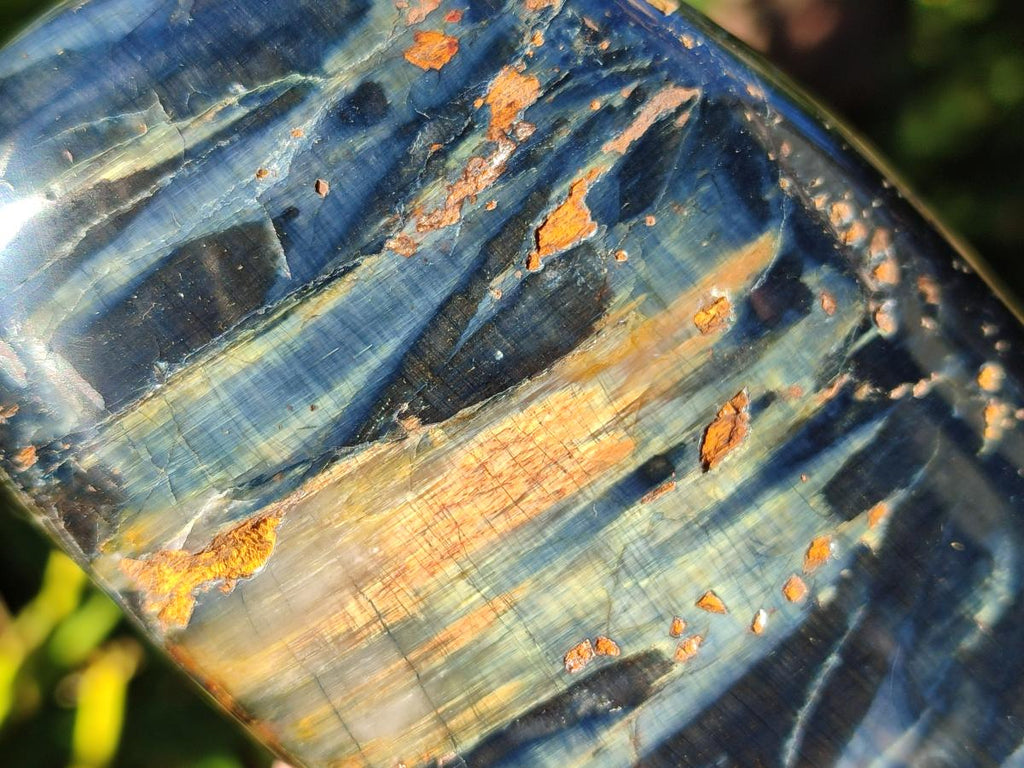 Polished Nellite Tigers Eye Standing Display Pieces x 3 From Prieska, South Africa - Toprock Gemstones and Minerals 