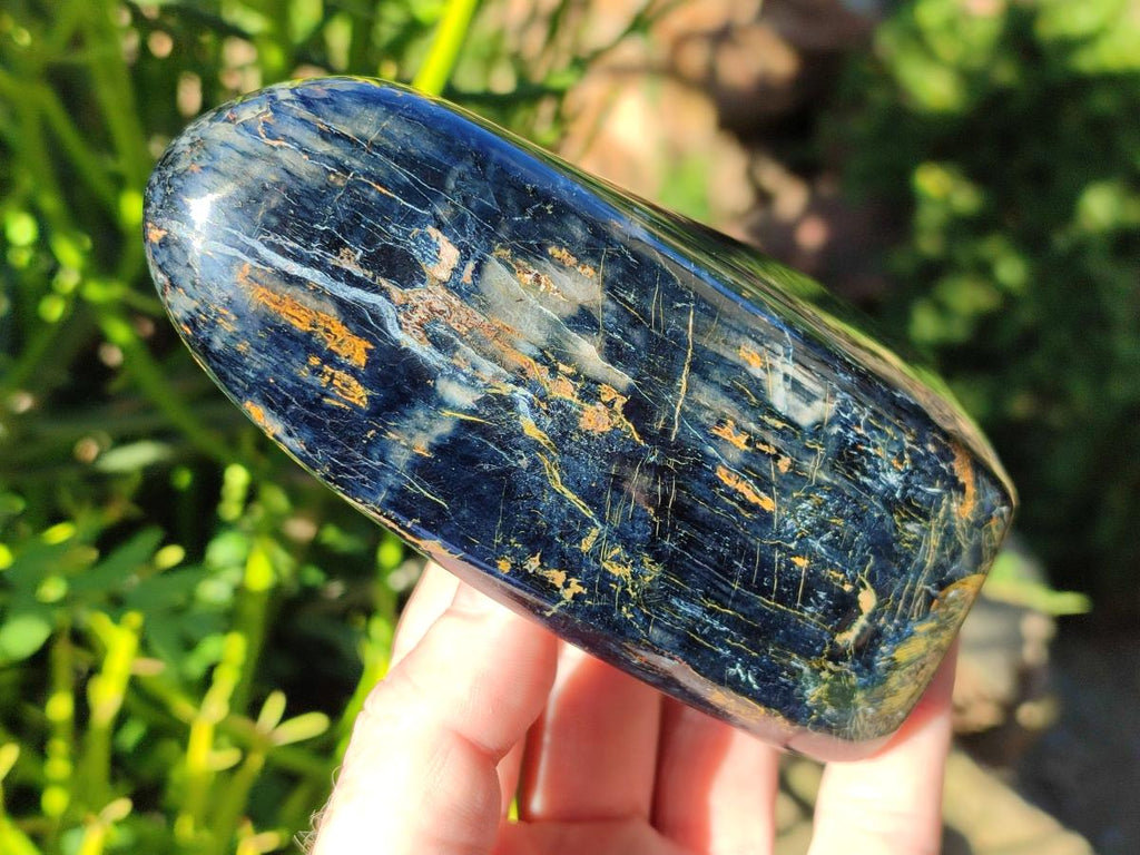 Polished Nellite Tigers Eye Standing Display Pieces x 3 From Prieska, South Africa - Toprock Gemstones and Minerals 