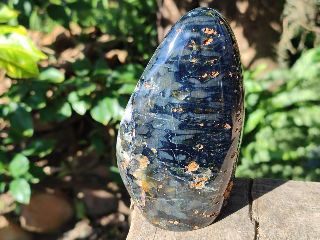 Polished Nellite Tigers Eye Standing Display Pieces x 3 From Prieska, South Africa - Toprock Gemstones and Minerals 