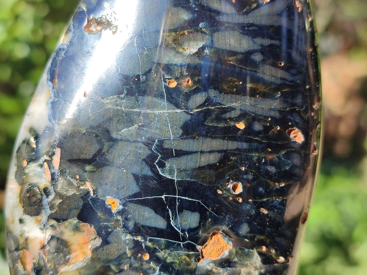 Polished Nellite Tigers Eye Standing Display Pieces x 3 From Prieska, South Africa - Toprock Gemstones and Minerals 