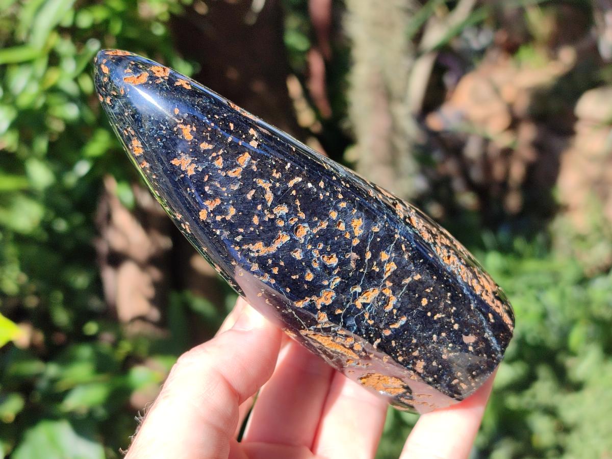 Polished Nellite Tigers Eye Standing Display Pieces x 3 From Prieska, South Africa - Toprock Gemstones and Minerals 