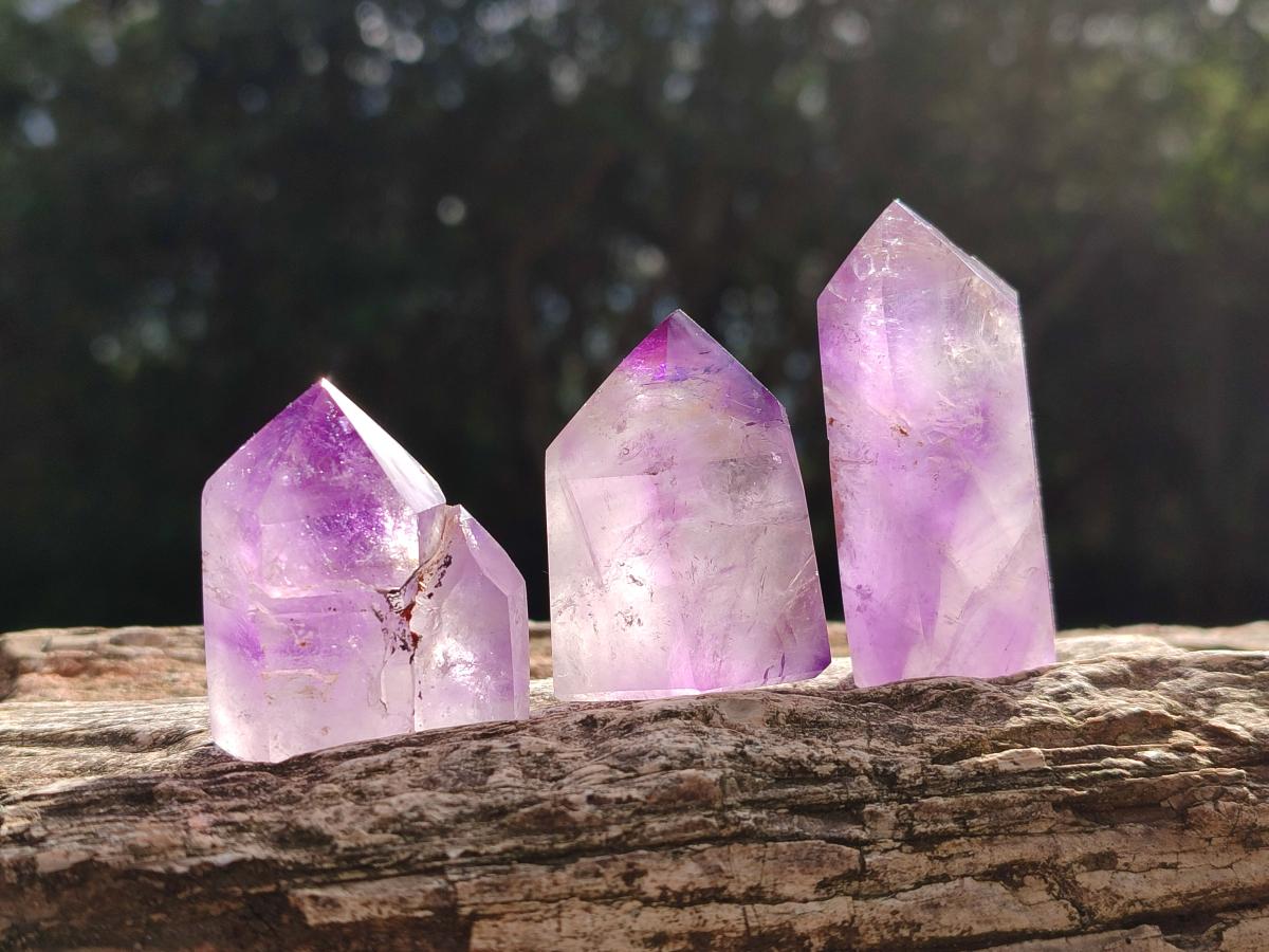 Polished Mixed Quartz Crystals x 12 From Madagascar - Toprock Gemstones and Minerals 