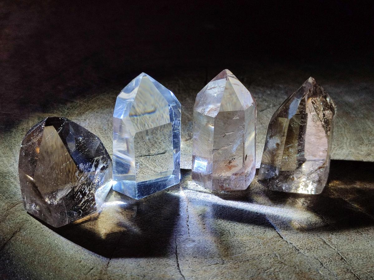 Polished Mixed Quartz Crystals x 12 From Madagascar - Toprock Gemstones and Minerals 