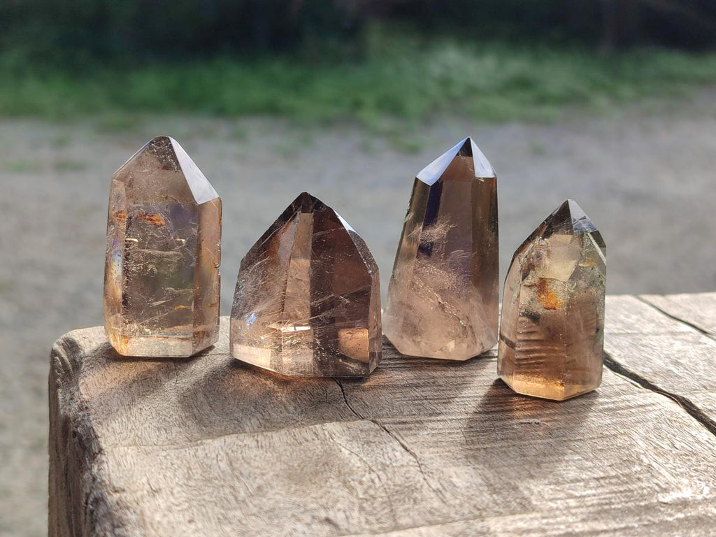 Polished Mixed Quartz Crystals x 12 From Madagascar - Toprock Gemstones and Minerals 