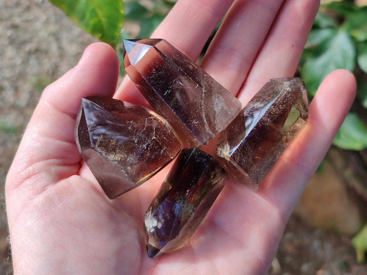 Polished Mixed Quartz Crystals x 12 From Madagascar - Toprock Gemstones and Minerals 