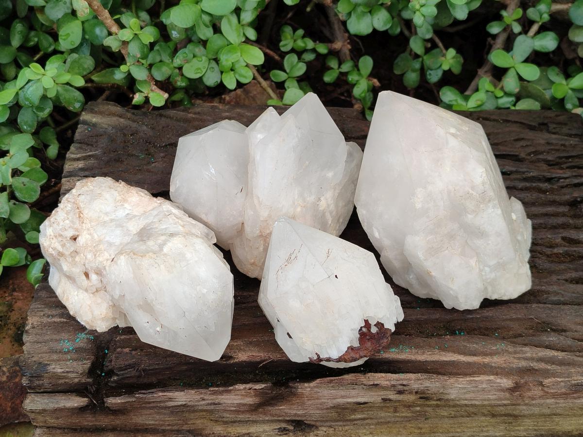 Natural Large Cascading "Anananas" Candle Quartz Crystals and Clusters x 4 From Antsirabe, Madagascar - Toprock Gemstones and Minerals 