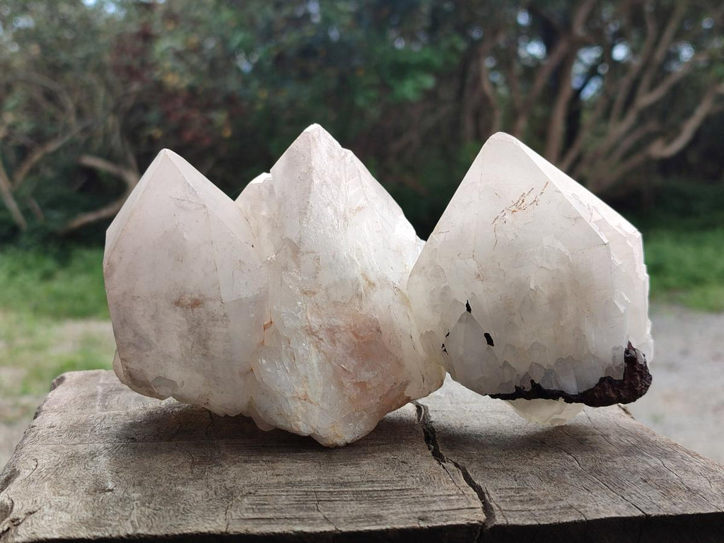 Natural Large Cascading "Anananas" Candle Quartz Crystals and Clusters x 4 From Antsirabe, Madagascar - Toprock Gemstones and Minerals 