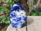 Polished Sodalite Standing Display Pieces x 3 From Kunene River, Namibia - Toprock Gemstones and Minerals 