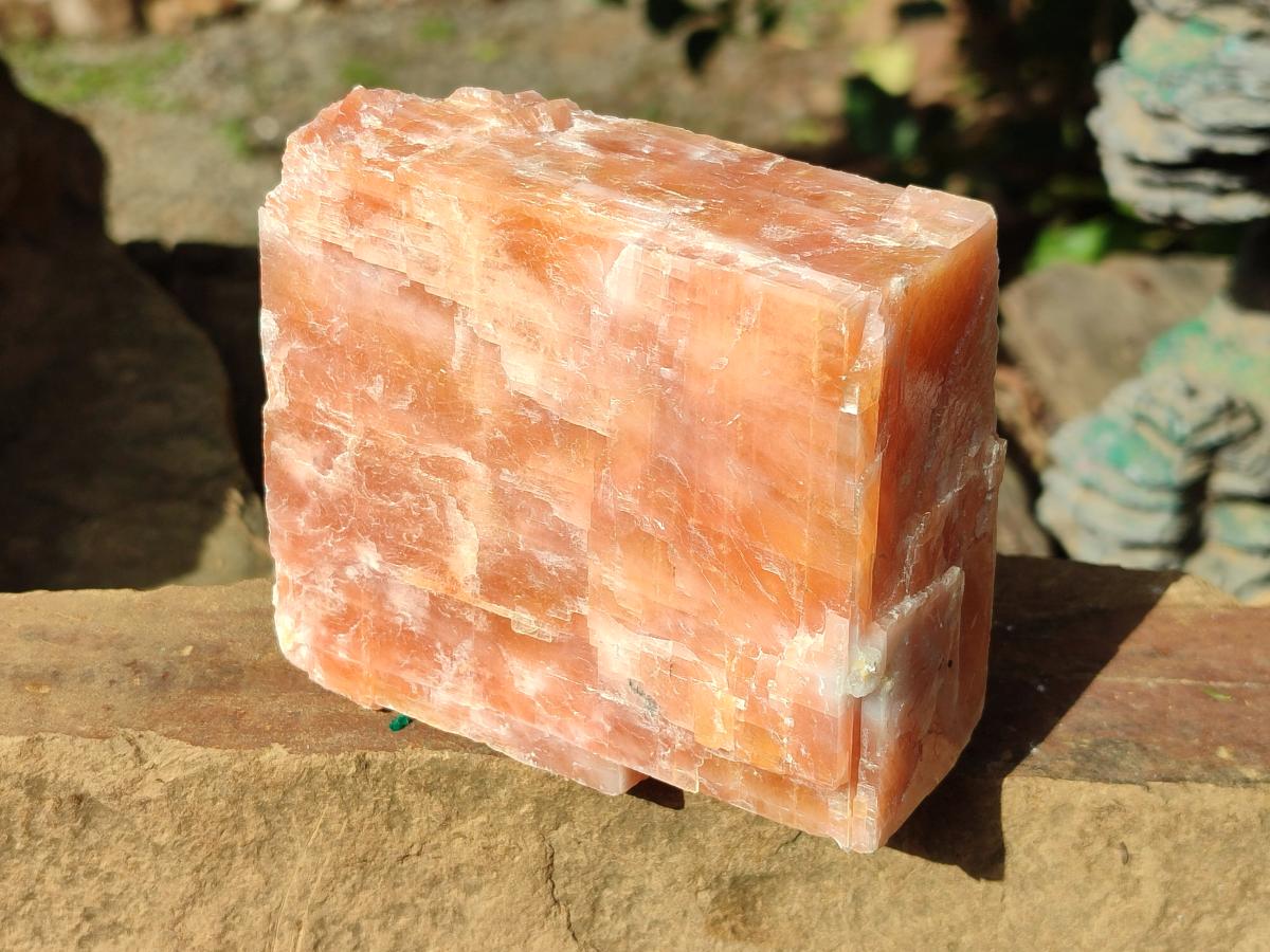 Natural Rhombohedral Sunset Orange Calcite Specimens x 4 From Spitzkop, Namibia - Toprock Gemstones and Minerals 