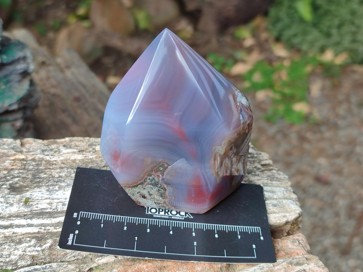 Polished Strawberry Agate Display Crystal Points x 4 From Mozambique - Toprock Gemstones and Minerals 
