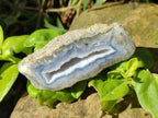 Polished On One Side Blue Lace Agate Geodes x 16 From Nsanje, Malawi - Toprock Gemstones and Minerals 
